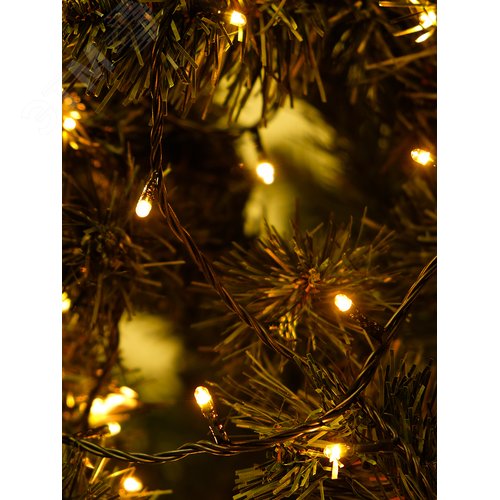 Электрогирлянда наружная 200 микроламп 10 м прозрачная - фото 4