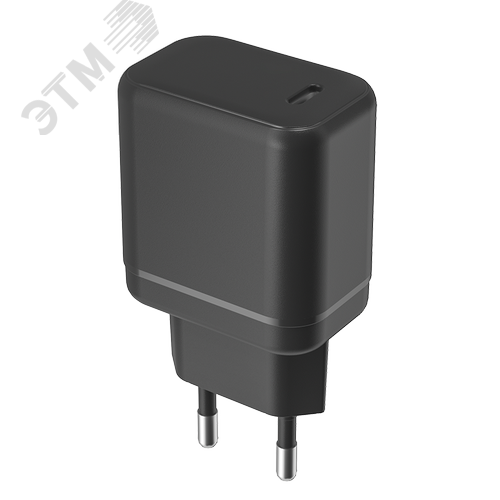 Изображение товара Зарядное устройство сетевое (адаптер к кабелю USB) черный 20Вт разъемType-C ФАZА (шт)