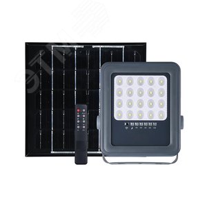 Прожектор светодиодный LED ДО-50 Вт 6500К серый 800 Лм IP65 с солнечной панелью - фото 2