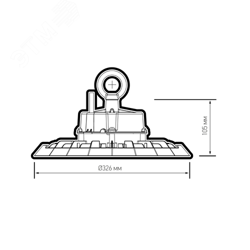 Светильник светодиодный промышленный ДСП-06 200Вт 5000К 90 град. IP65 - фото 3