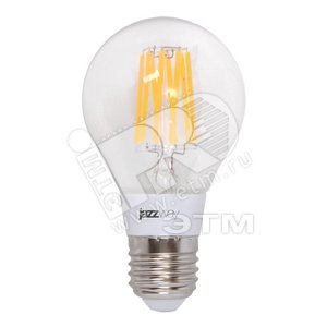 Лампа светодиодная LED 6Вт E27 540Лм 230V/50Hz теплый прозрачная груша