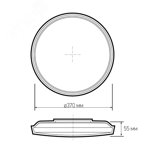 Светильник светодиодный ДБО-48w OPAL 6500К черный 3840Лм IP20 - фото 6