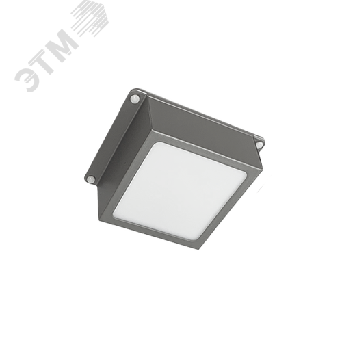 Светильник светодиодный ДВО 089/G OPAL 9W 4000K GREY IP40 780 Лм Грильято 100х100 мм Домино - фото 1