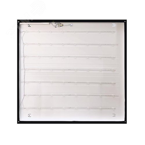 Светильник светодиодный ДВО-40w 588х588х25 6500K опаловый Грильято IP40 4200Лм черный - фото 3