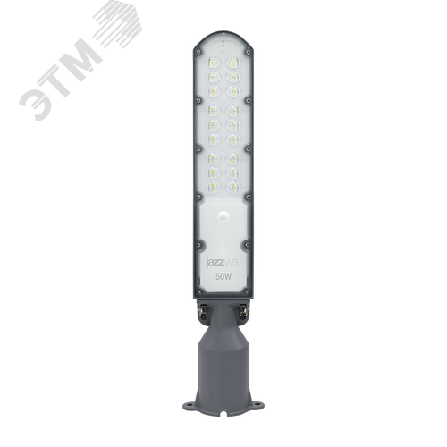 Светильник светодиодный уличный ДКУ-50Вт 5000К 5000 Лм с датчиком освещенности IP65 серый JazzWay - фото 1