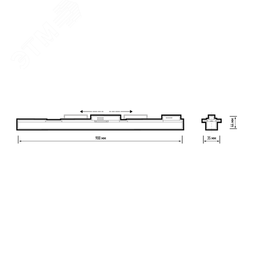 Светильник светодиодный трековый на шинопровод ДПО-26Вт 4000К 2600 Лм 120 град. BL (черный) P40 - фото 3