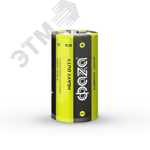 Элементы питания солевые  R20 (D) ФАZА Heavy Duty (6 шт. в упаковке) - фото 2