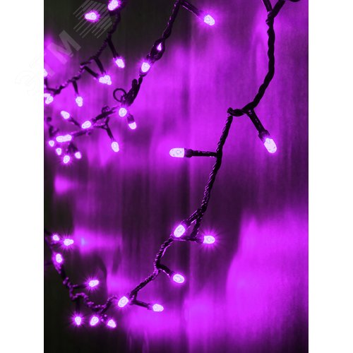 Гирлянда 100LED уличная фиолетовая 10 м - фото 3