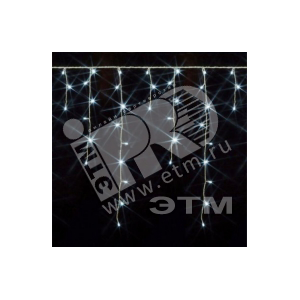 Гирлянда Сосульки 100LED 2 м белая - фото 1