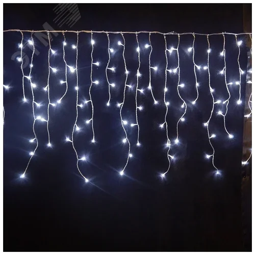 Гирлянда Сосульки 100LED 2 м белая - фото 2