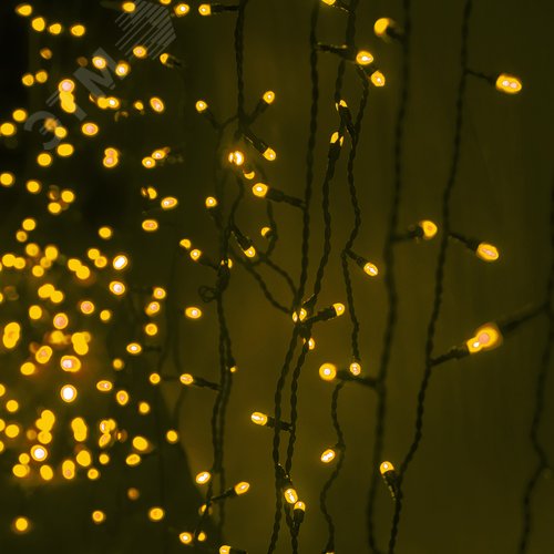 Электрогирлянда Занавес 625 LED 2.5х1.5 м желтая - фото 2