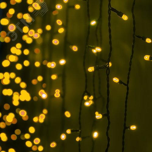 Электрогирлянда Занавес 625 LED 2.5х1.5 м желтая - фото 3