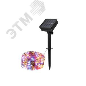 Солнечная светодиодная гирлянда SLR-G03-100M нить, мультицв., 100 LED ФАZА