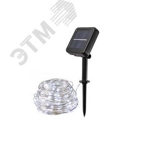 Солнечная светодиодная гирлянда SLR-G03-200W нить, хол. бел. 200LED