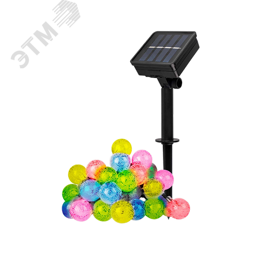 Гирлянда солнечная светодиодная SLR-G05-30M шарики, мультицв - фото 1