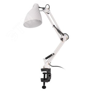 Светильник настольный TBL-02 Е27 на струбцине утяжеленная подставка белый ФАZА - фото 2