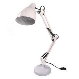 Светильник настольный TBL-02 Е27 на струбцине утяжеленная подставка белый ФАZА - фото 1