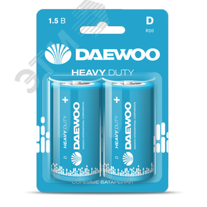 Изображение товара Элемент питания LR20 DAEWOO солевая Heavy Duty блистер, 2 шт. (упак)