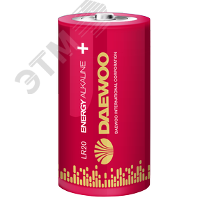 Элемент питания LR20 DAEWOO Energy Alkaline блистер, 2 шт. - фото 2