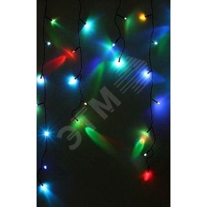 Электрогирлянда бахрома 100 разноцветных светодиодов, 2 м, IP44 до 10 соединений, WP-IC100-M-E - фото 1