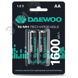 Аккумулятор DAEWOO AA (1600mAh) Ni-MH блистер, 2 шт.