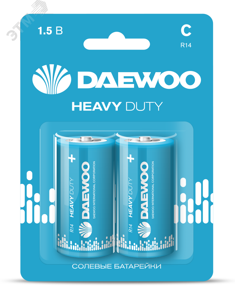 Элемент питания LR14 DAEWOO солевая Heavy Duty блистер, 2 шт. 5029422 JazzWay - превью