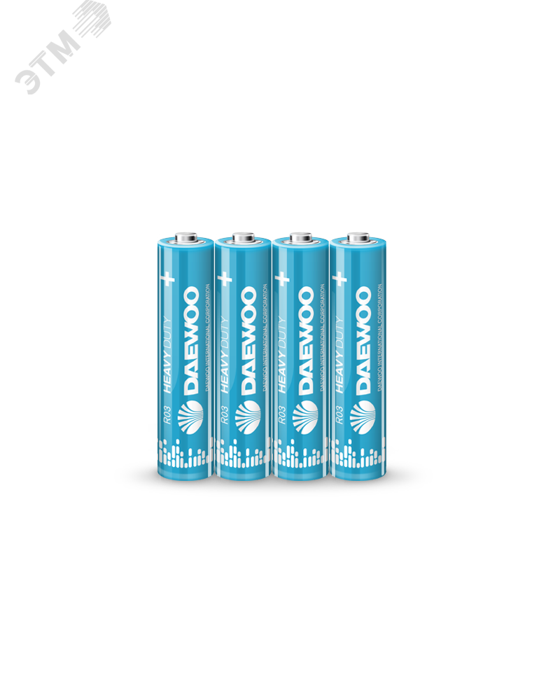 Изображение товара Элемент питания LR03 (AAА) DAEWOO солевая Heavy Duty, упаковка 4 шт. (упак)
