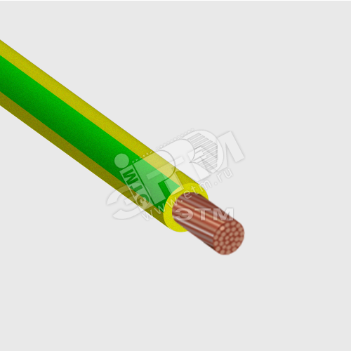 Провод силовой ПуГВнг(А)-LS 1х300 желто-зеленый ТРТС Экокабель
