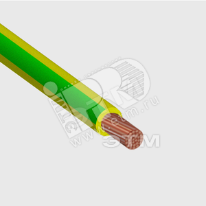 Провод силовой ПуГВнг(А)-LS 1х0,5 желто-зеленый   коробка (100м)ТРТС