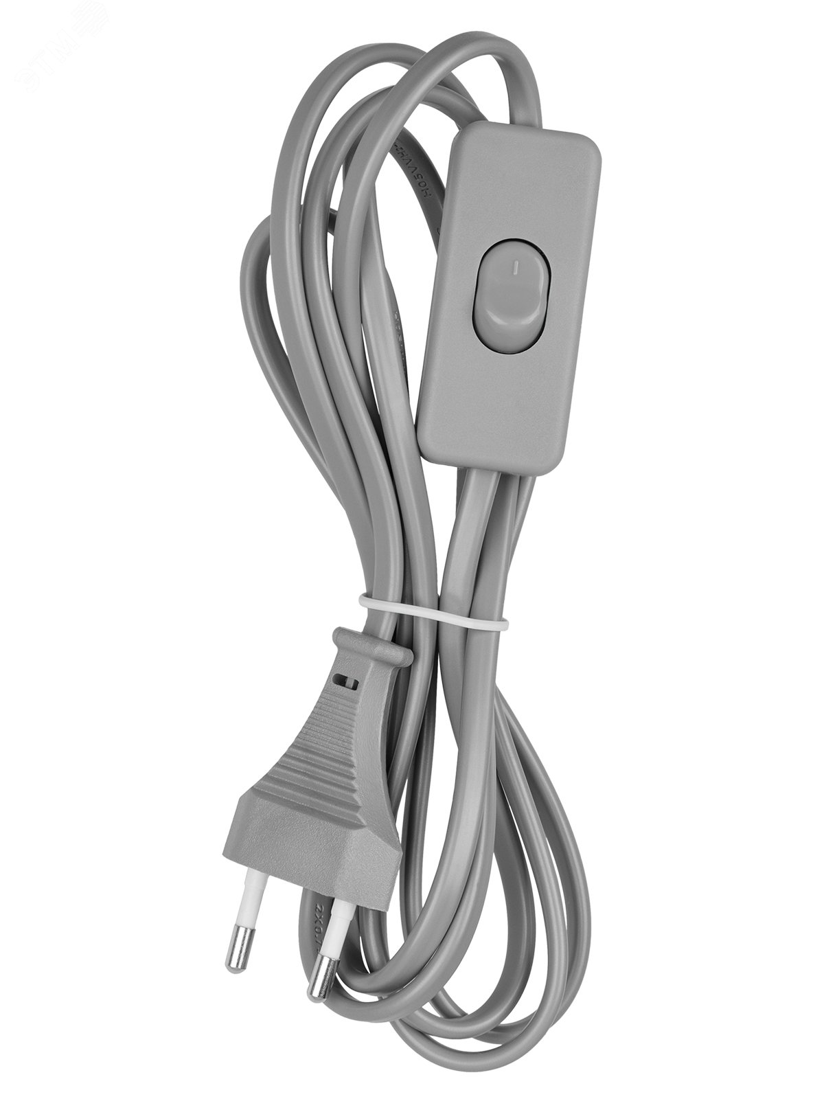 Изображение товара Шнур сетевой с вилкой ШУ01В ШВВП 2м 2х0,75 мм2 серебристый