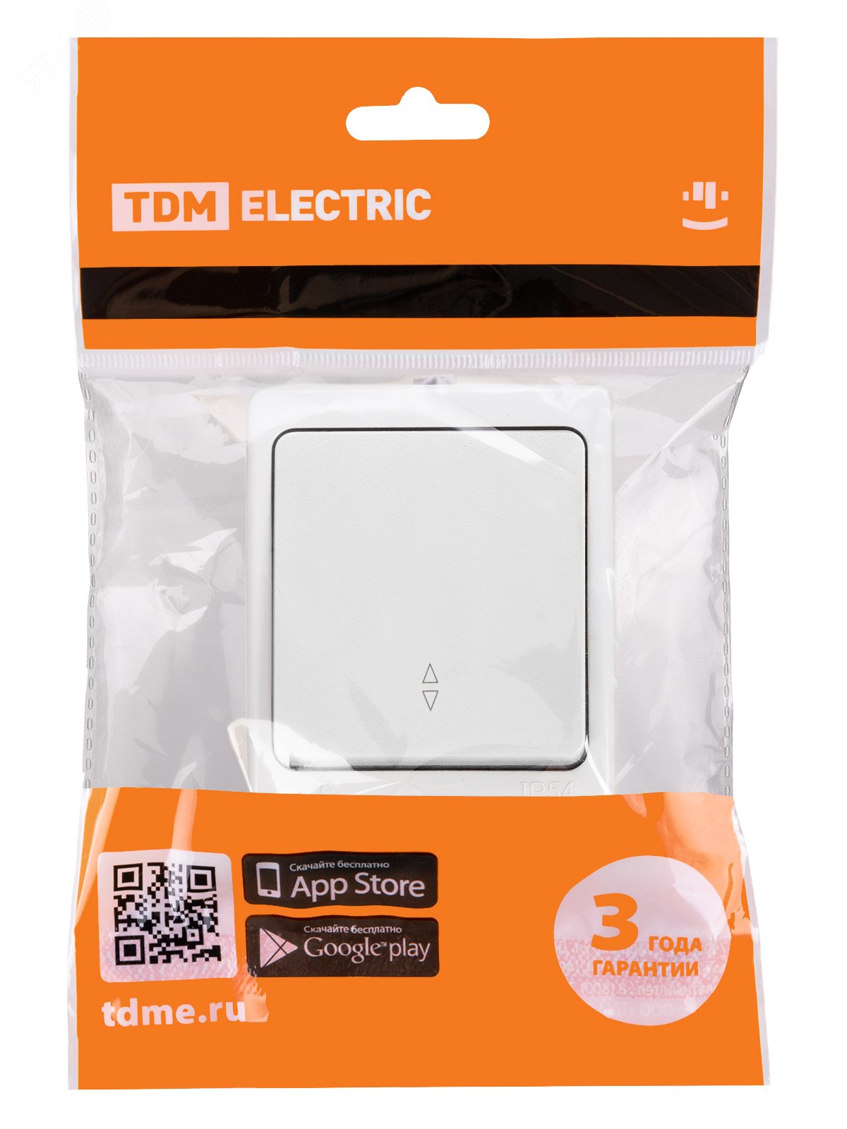 Изображение товара "Переключатель на 2 направления 1-кл. открытой установки IP54 10А белый ""Вуокса"" TDM" (шт)