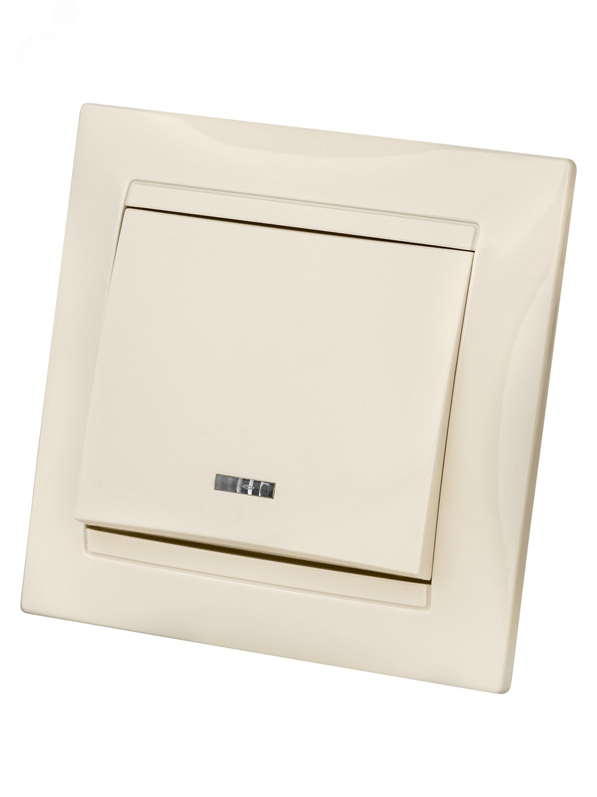 Изображение товара "Выключатель 1 кл. с подсветкой 10А сл. кость ""Лама"" TDM" (шт)