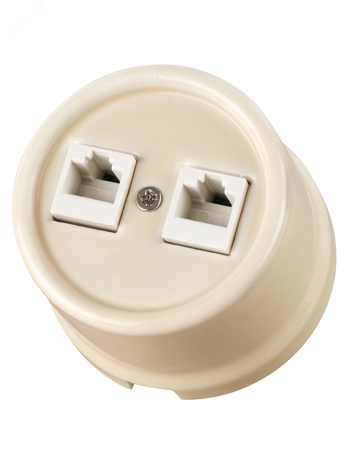 Изображение товара Розетка двойная компьютерная RJ45 сл. кость Болонь TDM (шт)