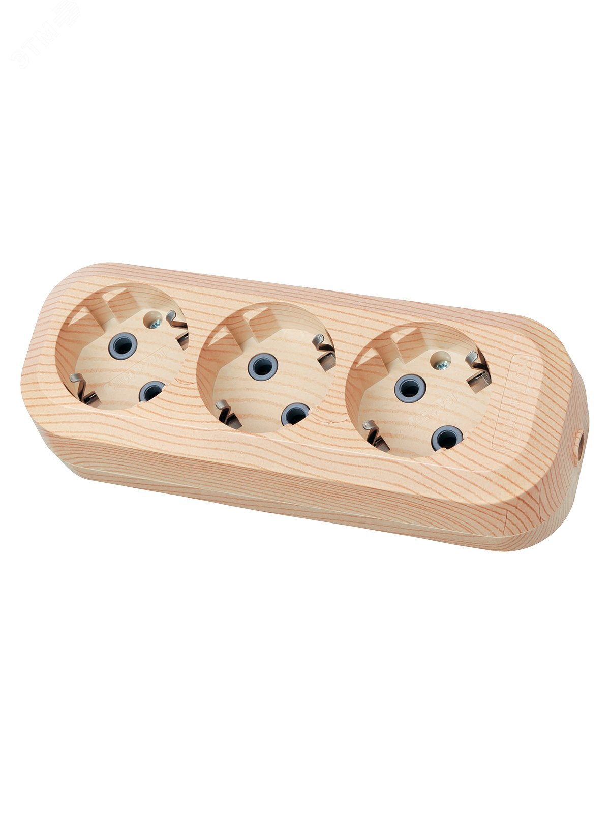 Изображение товара "Колодка розеточная 3 гнезда 2П+3 16А 250В ""Эко"" (сосна) TDM" (шт)