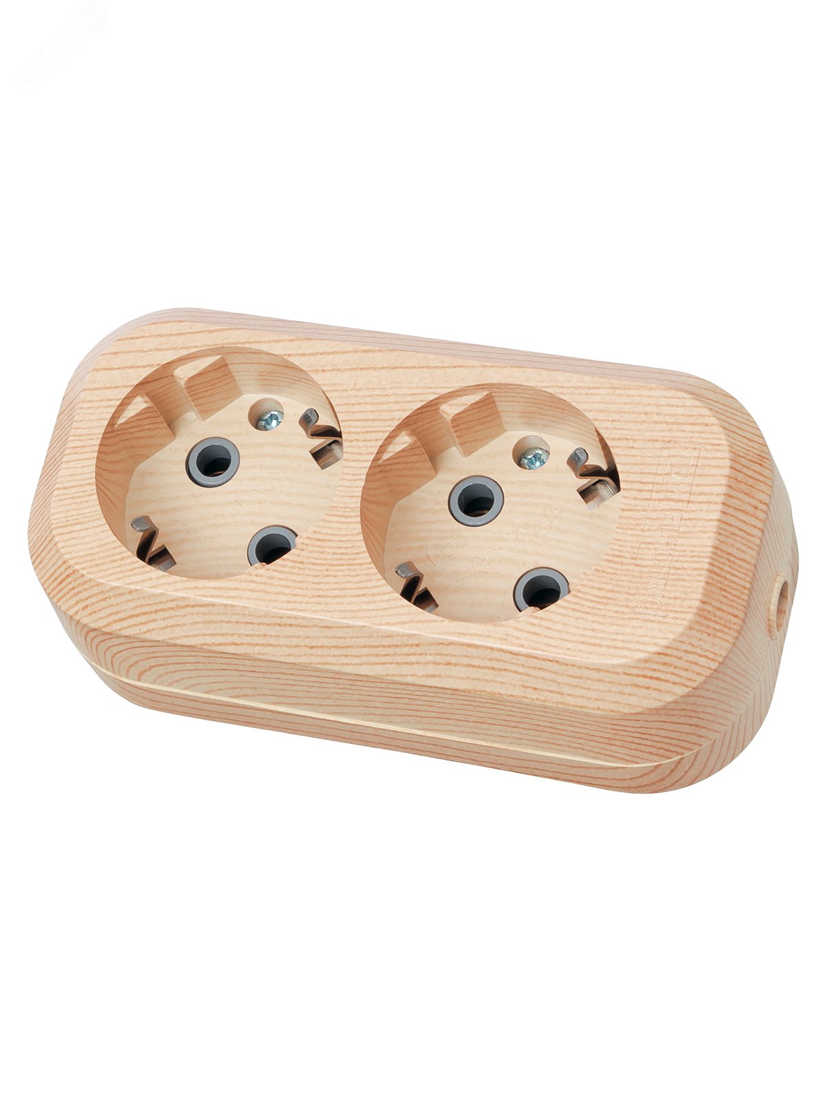 Изображение товара "Колодка розеточная 2 гнезда 2П+З 16А 250В ""Эко"" (сосна) TDM" (шт)