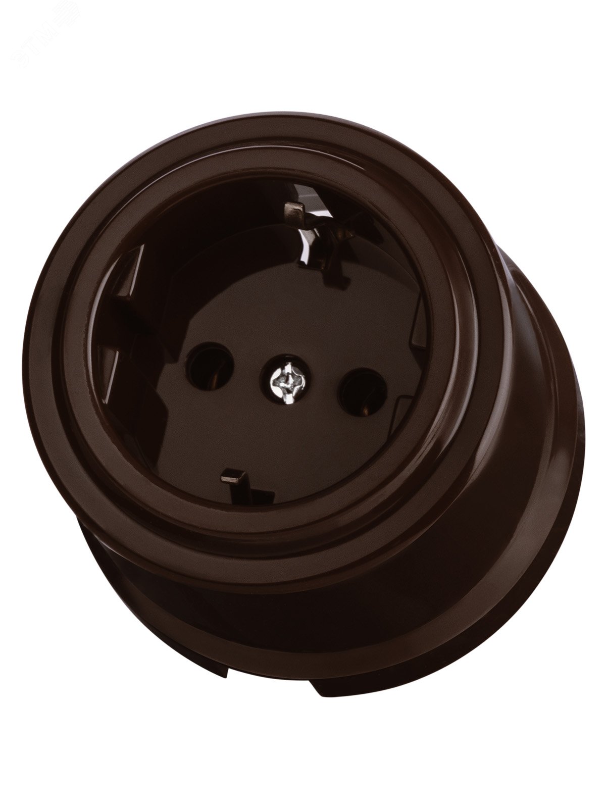 Изображение товара Розетка 2П+З 16А 250В коричневая Виви TDM открытая установка