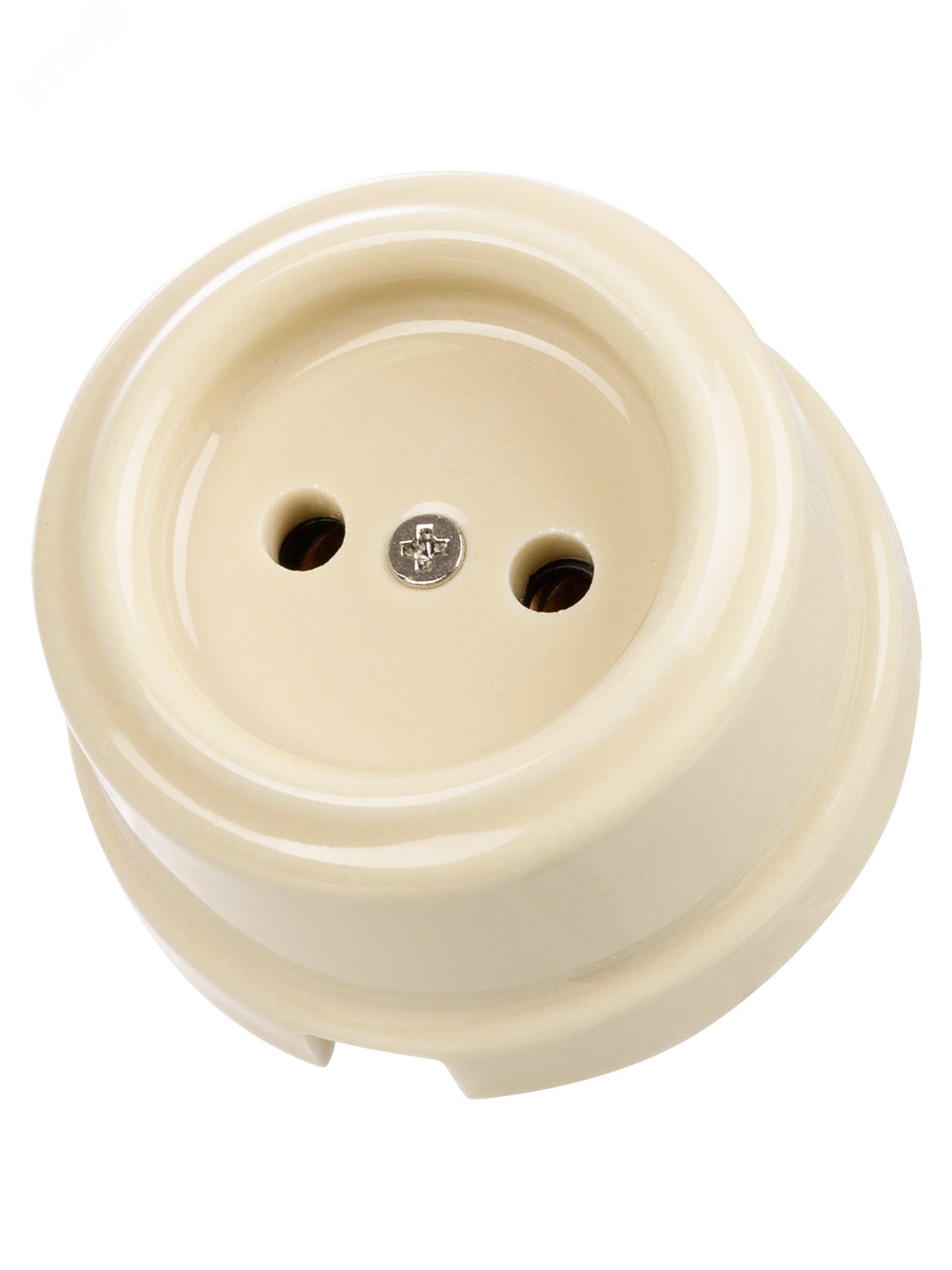 Изображение товара Розетка фарфоровая 2П 10А 250В сл кость Болонь TDM - стильное и прочное решение