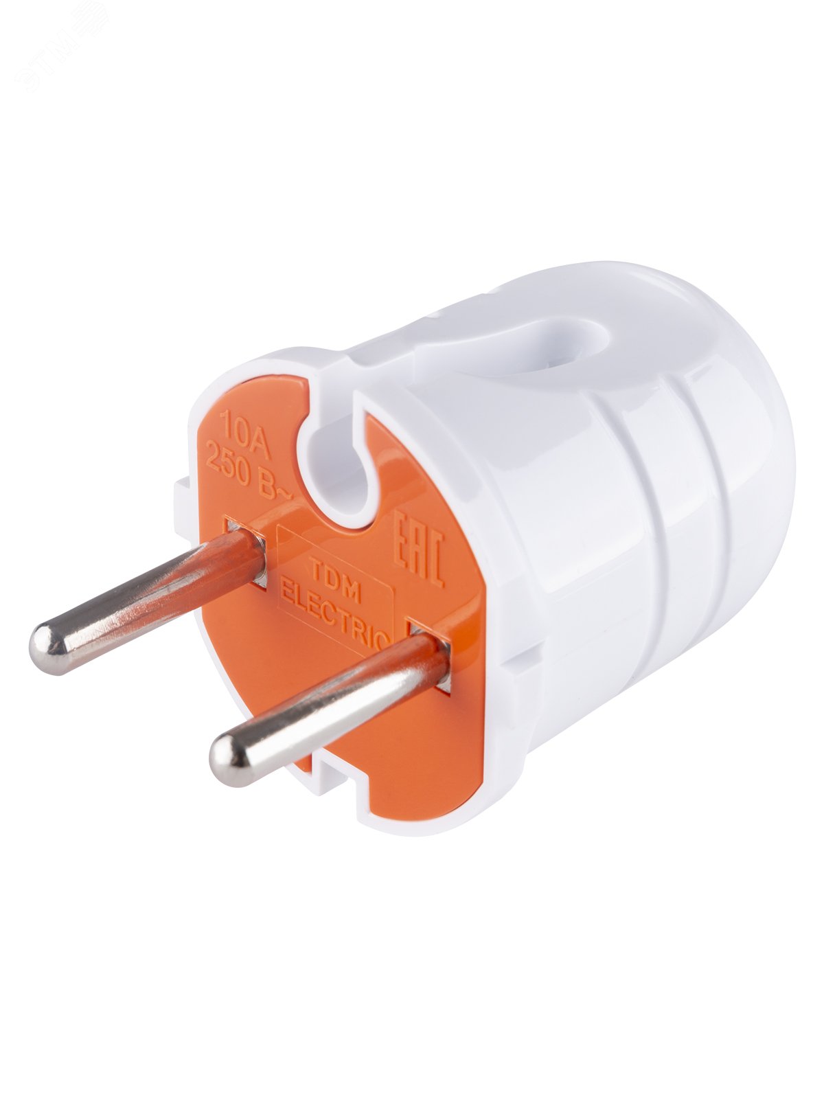 Изображение товара Вилка б без заземления белая с красной вставкой SQ1806-0209 250В 10А