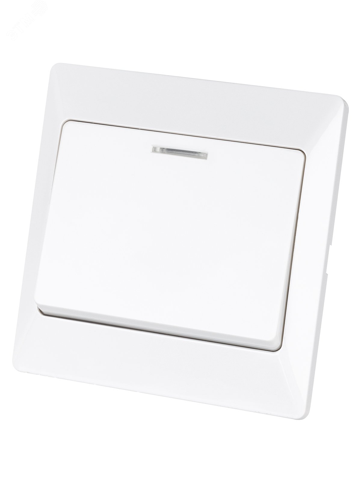 Изображение товара Выключатель 1 клавиша с подсветкой Ильмень TDM 30В белый монтаж скрытый