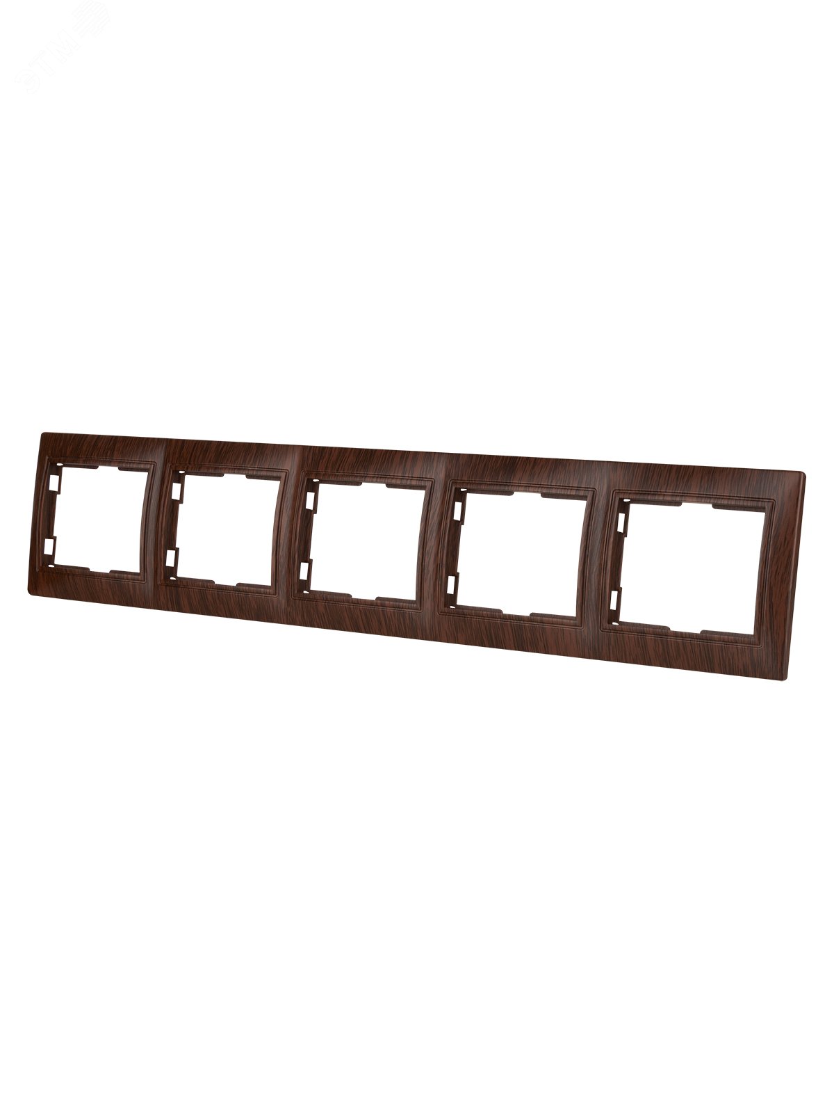 Изображение товара Рамка 5 постовая горизонтальная ЭКО Таймыр TDM бук, классический дизайн