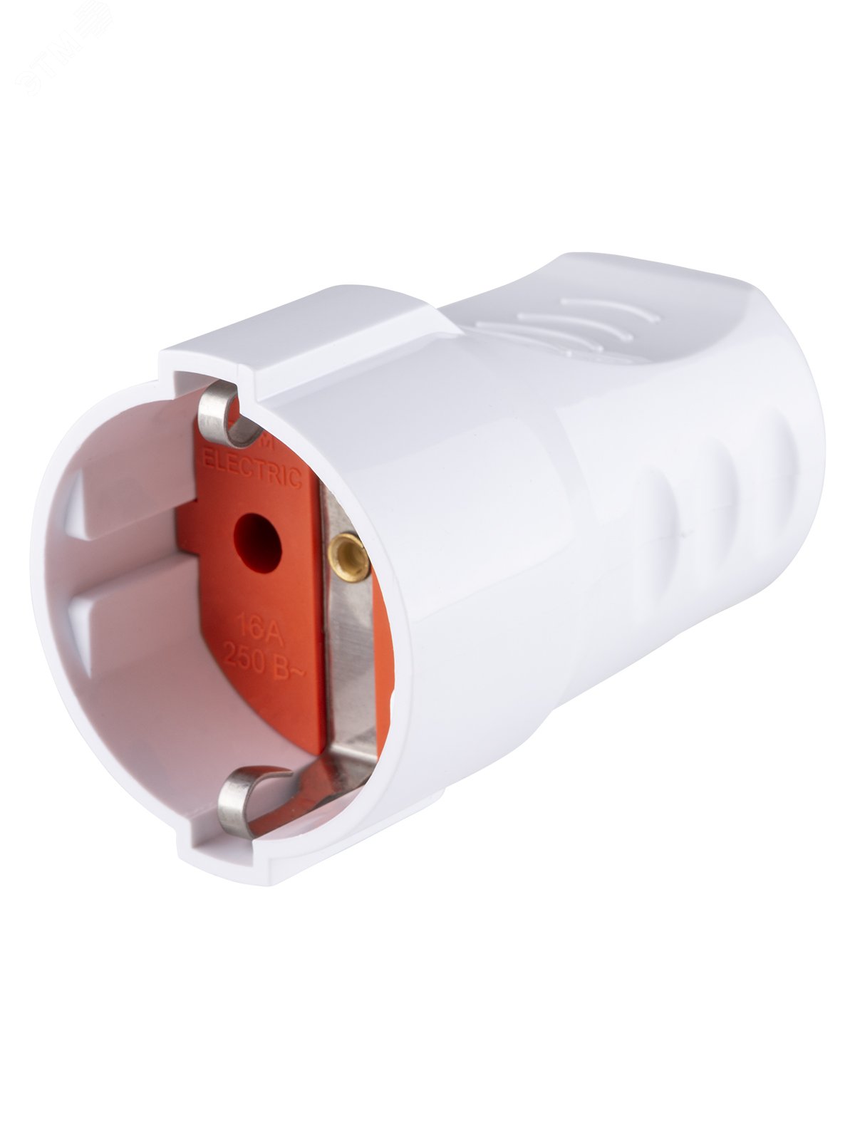 Изображение товара Кабельная розетка рифленая 2П+З 16А 250B белая TDM (шт)