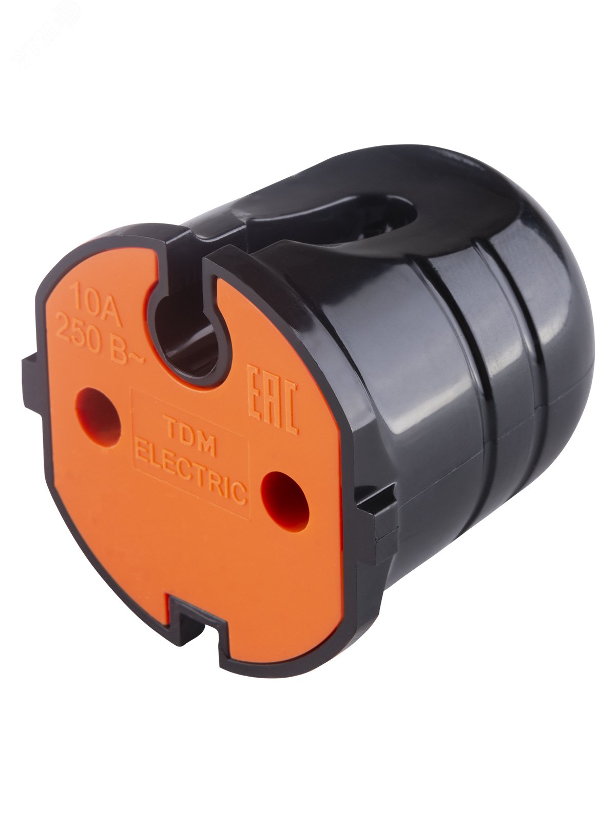 Изображение товара Кабельная розетка б черная с красной вставкой 10А 250В SQ1806-0214