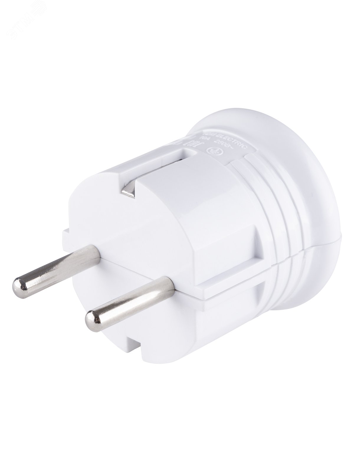 Изображение товара Вилка сз круглая белая 10А 250В TDM для электросетей