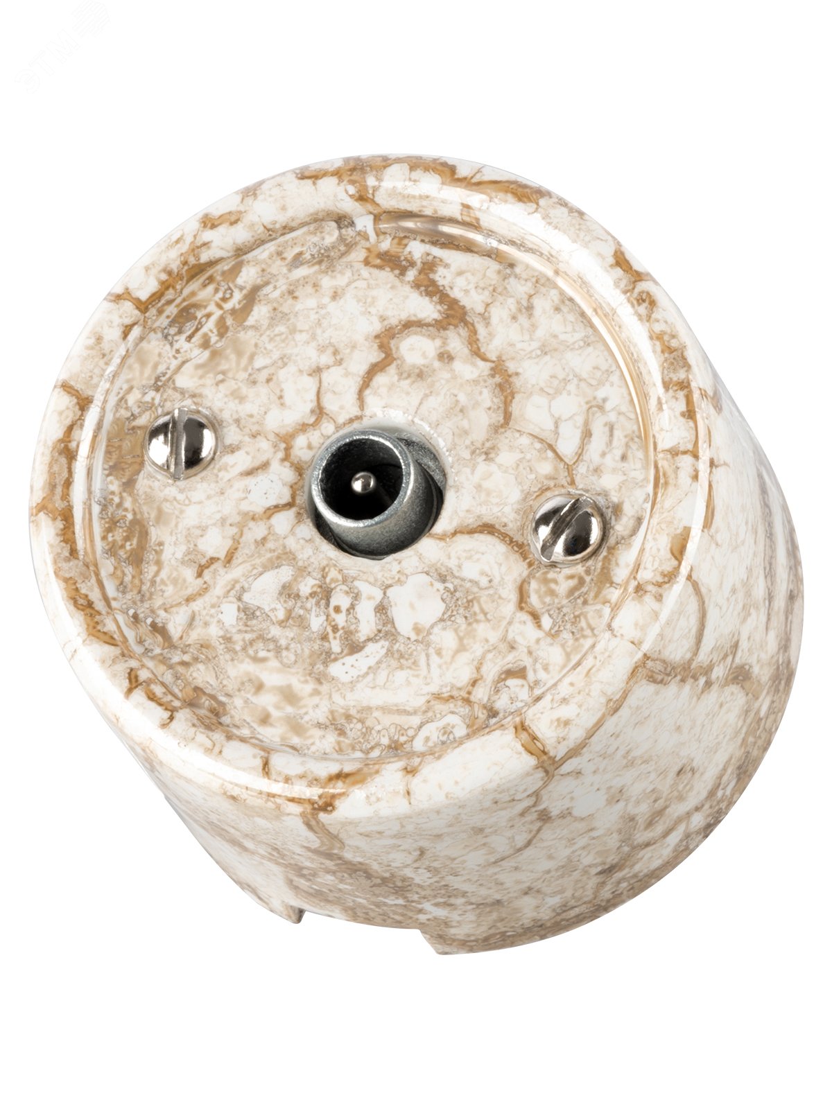 Изображение товара Розетка TV оконечная мраморная Болонь TDM  SQ1820-0153 белая