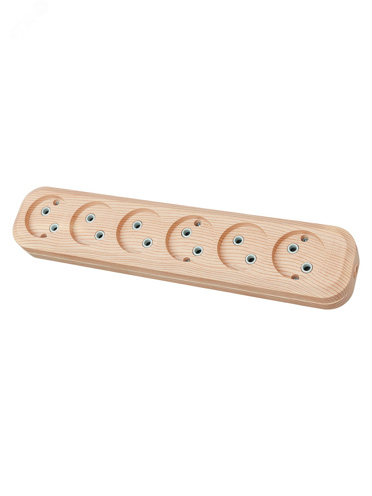 Изображение товара "Колодка розеточная 6 гнезд 2П б/з 10А 250В ""Эко"" (сосна) TDM" (шт)