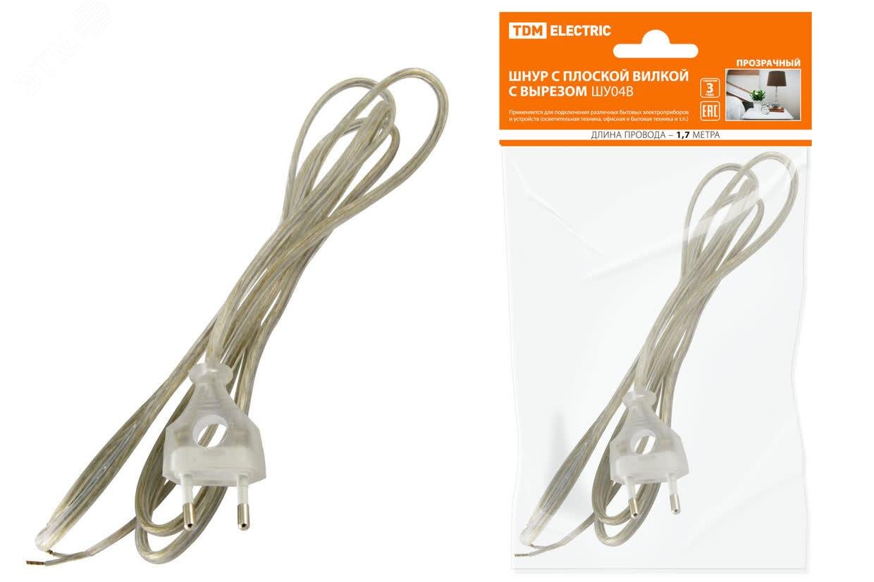 Изображение товара Шнур сетевой с вилкой 1,7 м 2х0,75 мм2 TDM ELECTRIC SQ1305-0034