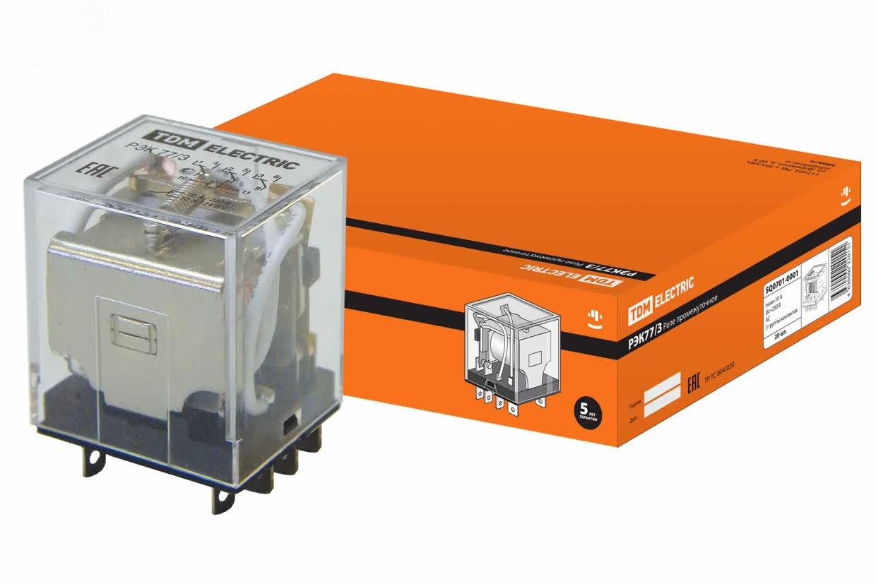 Изображение товара Реле РЭК77/3 10А 230В АC (шт)