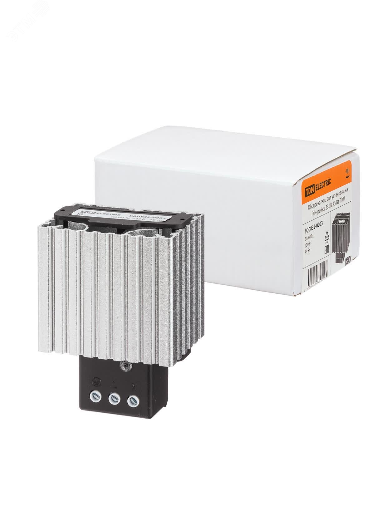 Изображение товара Обогреватель на DIN-рейку 230В 45Вт TDM ELECTRIC компактный и надежный