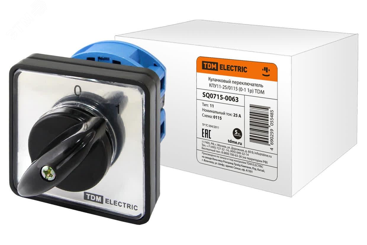 Изображение товара Кулачковый переключатель КПУ11-25/0115 (0-1 1р) (шт)