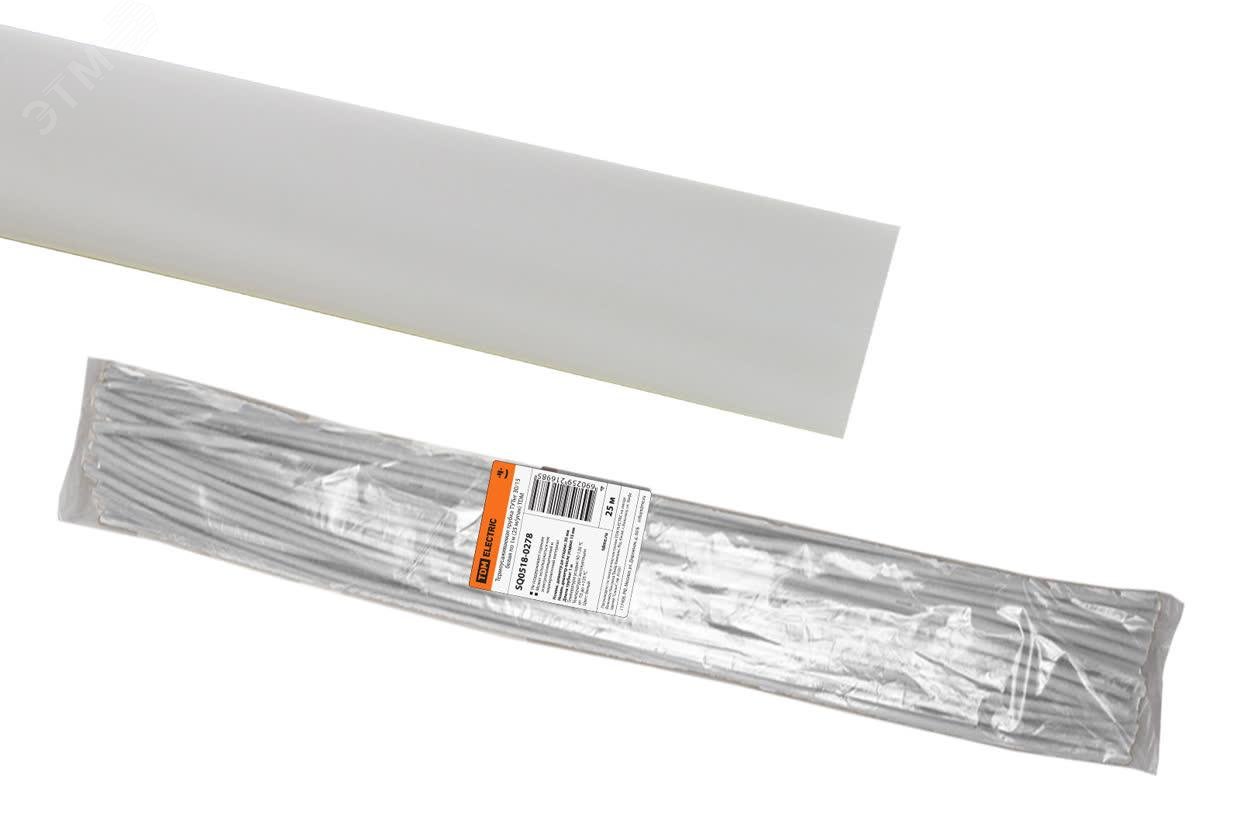 Изображение товара Термоусаживаемая трубка ТУТнг 30/15 белая по 1м (25 м/упак) TDM (м)